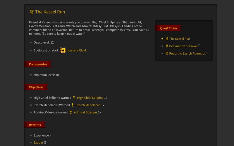 Screenshot: Spelunker, World of Warcraft database explorer